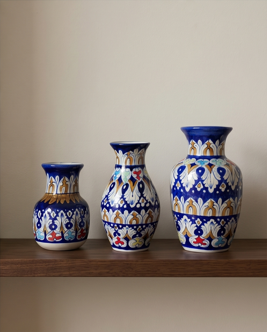 Ceramic Handmade Vases Set 3 Pcs