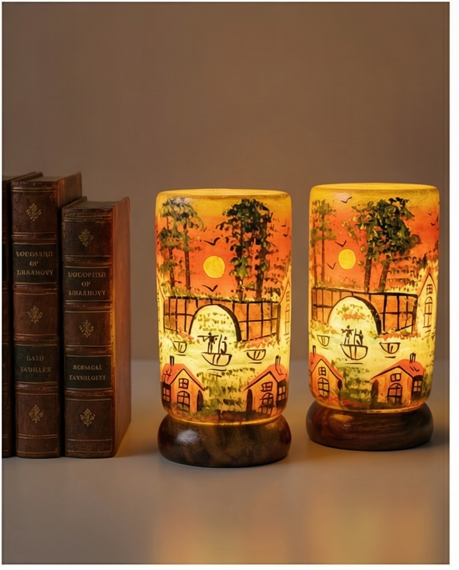 Handmade Camel Skin Lamp Size 12 inch
