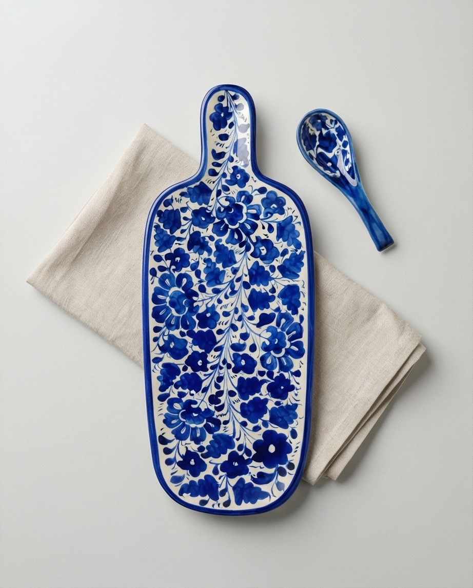 Ceramic Handmade BAT Dish for Breakfast | Size 16 inch