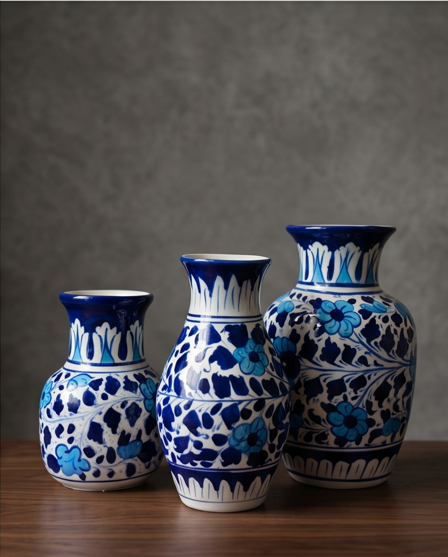 Ceramic Handmade Vases Bundle Deals Gift 3 Pcs