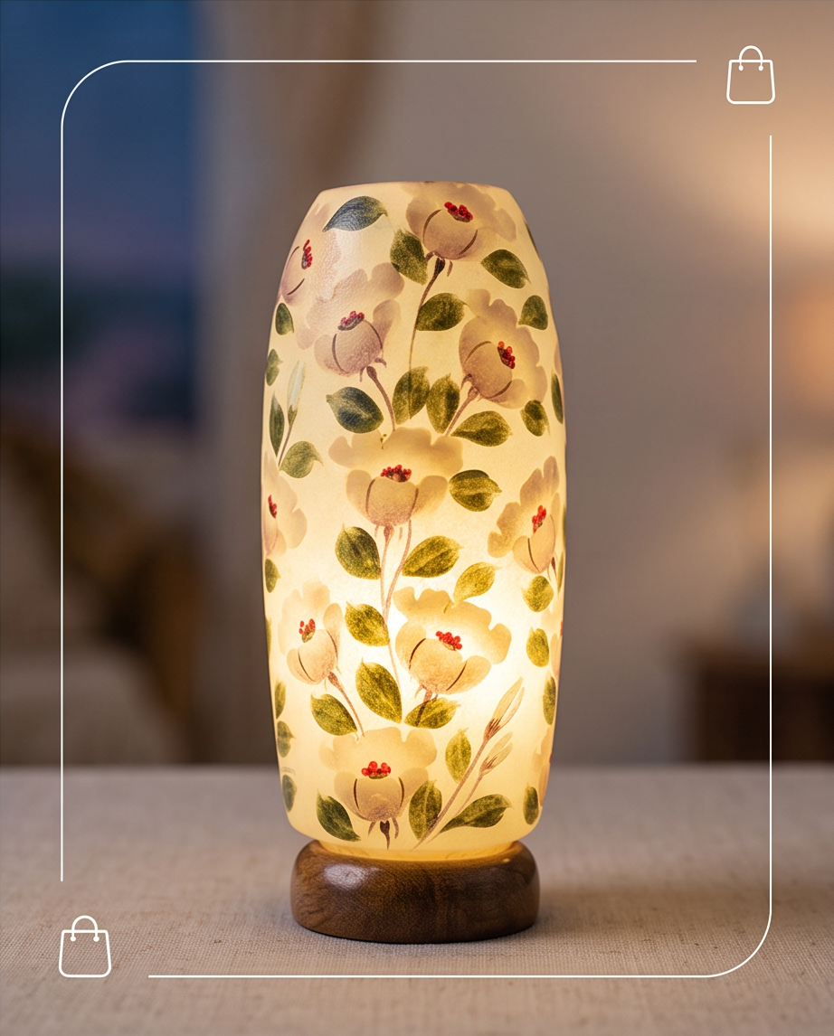 Customized Handmade Camel Skin Lamp Size 12 inch