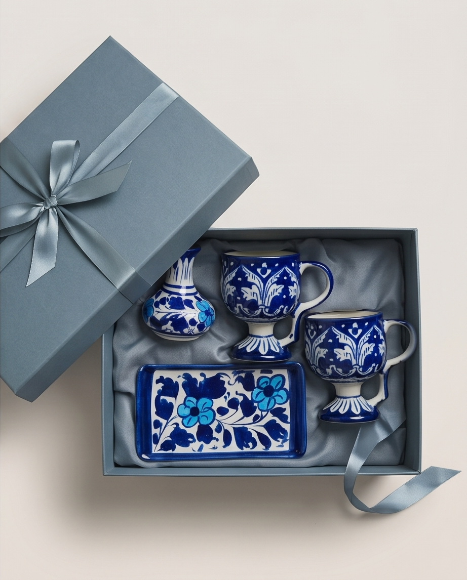 Ceramic Handmade Wine Cups Pair for Dessert Ice Cream for Gift Box🎁