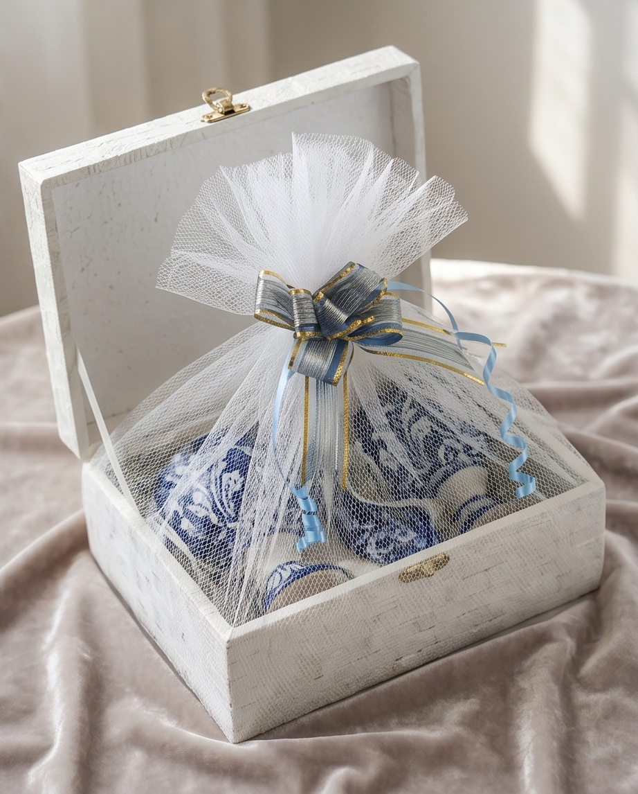 Ceramic Handmade Cups, Spoons & Platter Set with Gift Box🎁