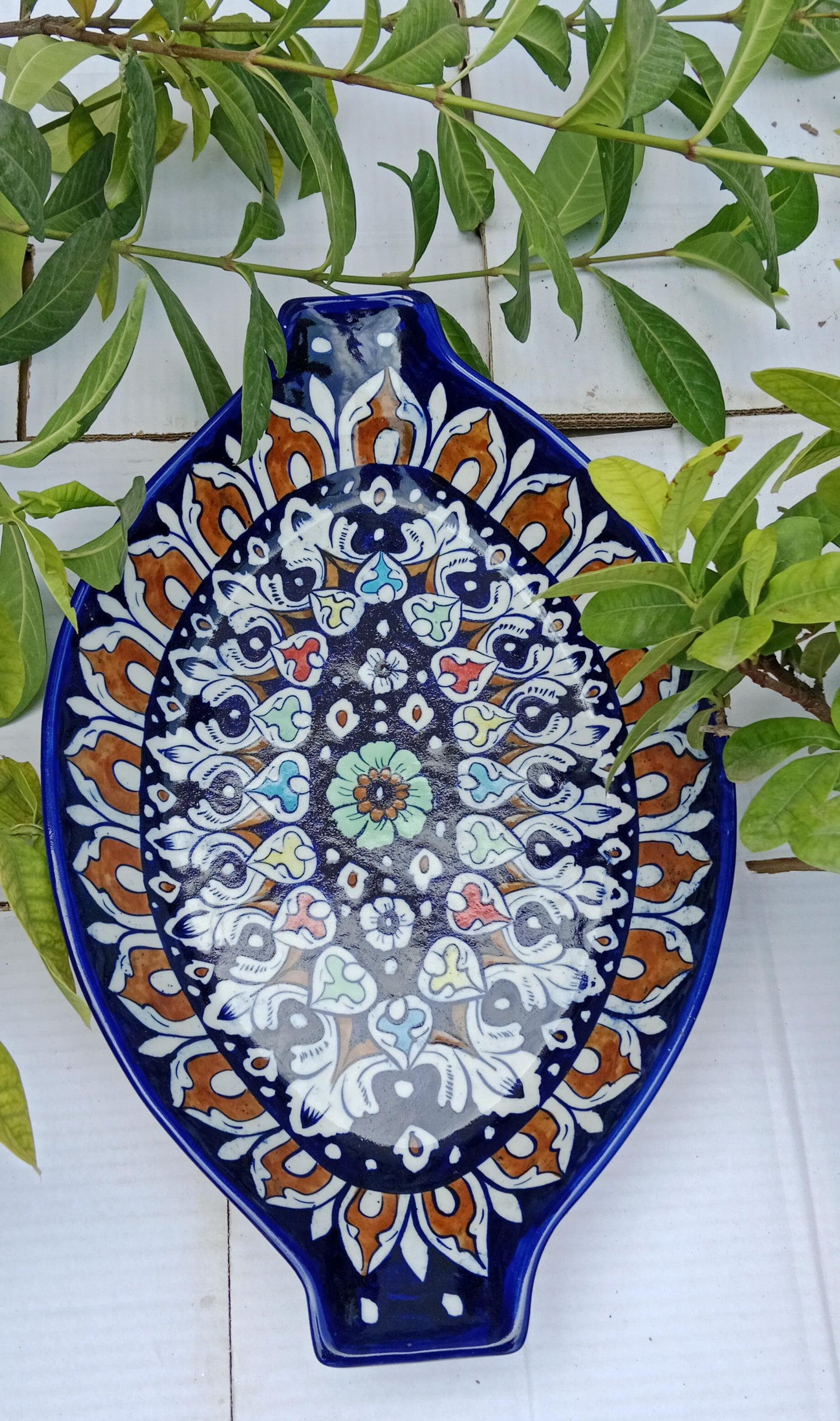 Ceramic Handmade Rice Dish Platter | 16 inch size