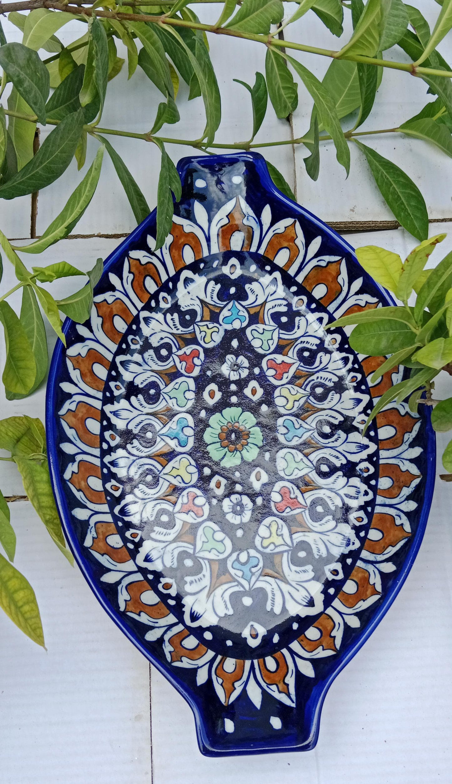 Ceramic Handmade Rice Dish Platter | 16 inch size