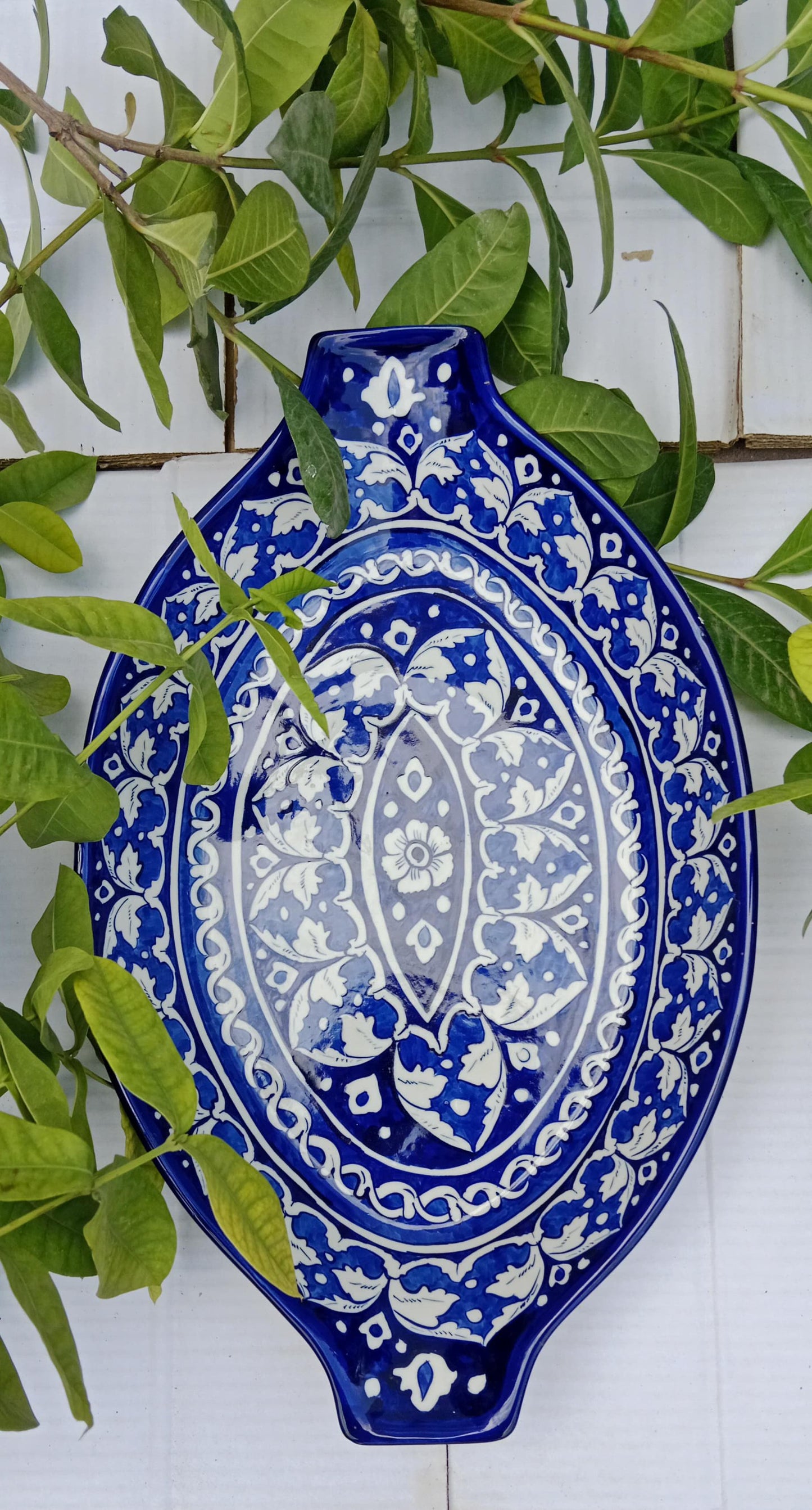 Ceramic Handmade Rice Dish Platter | 16 inch size