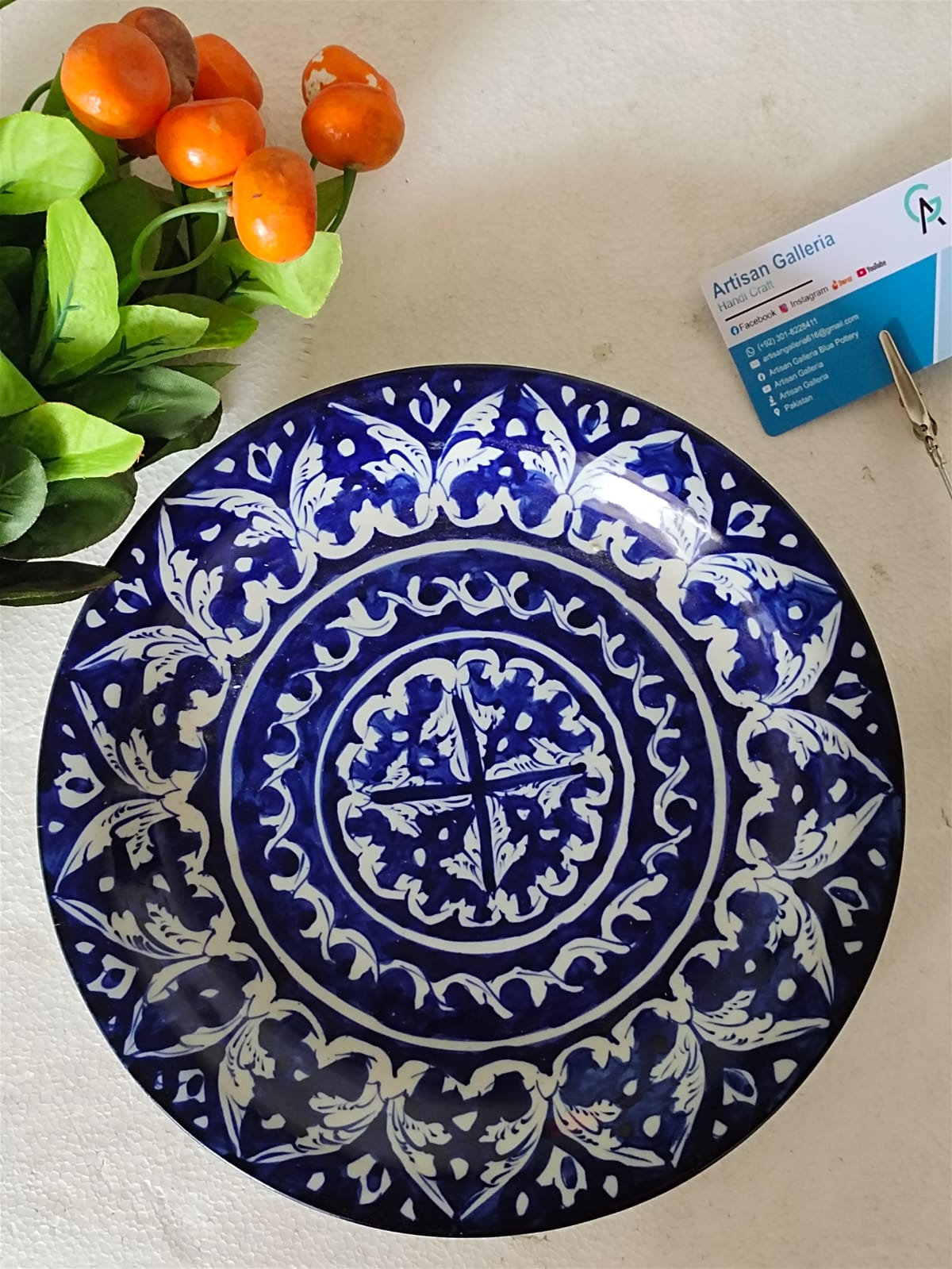 Ceramic Handmade Dinner Plate | Rice Plate | Size 10 inch | Ghauri Design