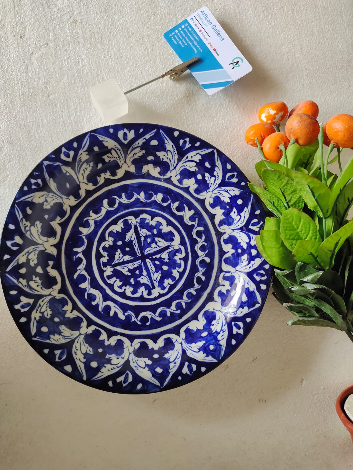 Ceramic Handmade Dinner Plate | Rice Plate | Size 10 inch | Ghauri Design