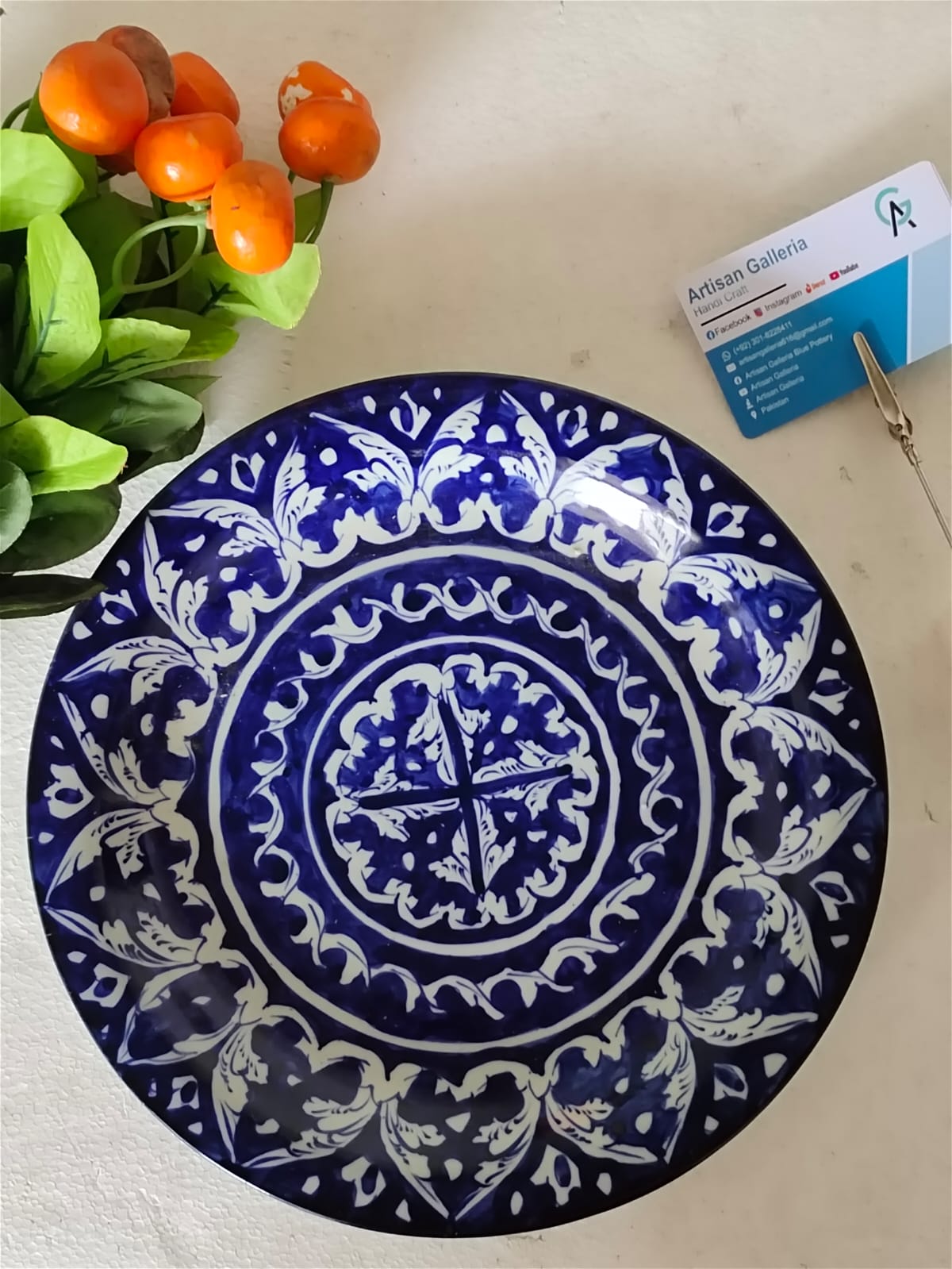 Ceramic Handmade Dinner Plate | Rice Plate | Size 10 inch | Ghauri Design