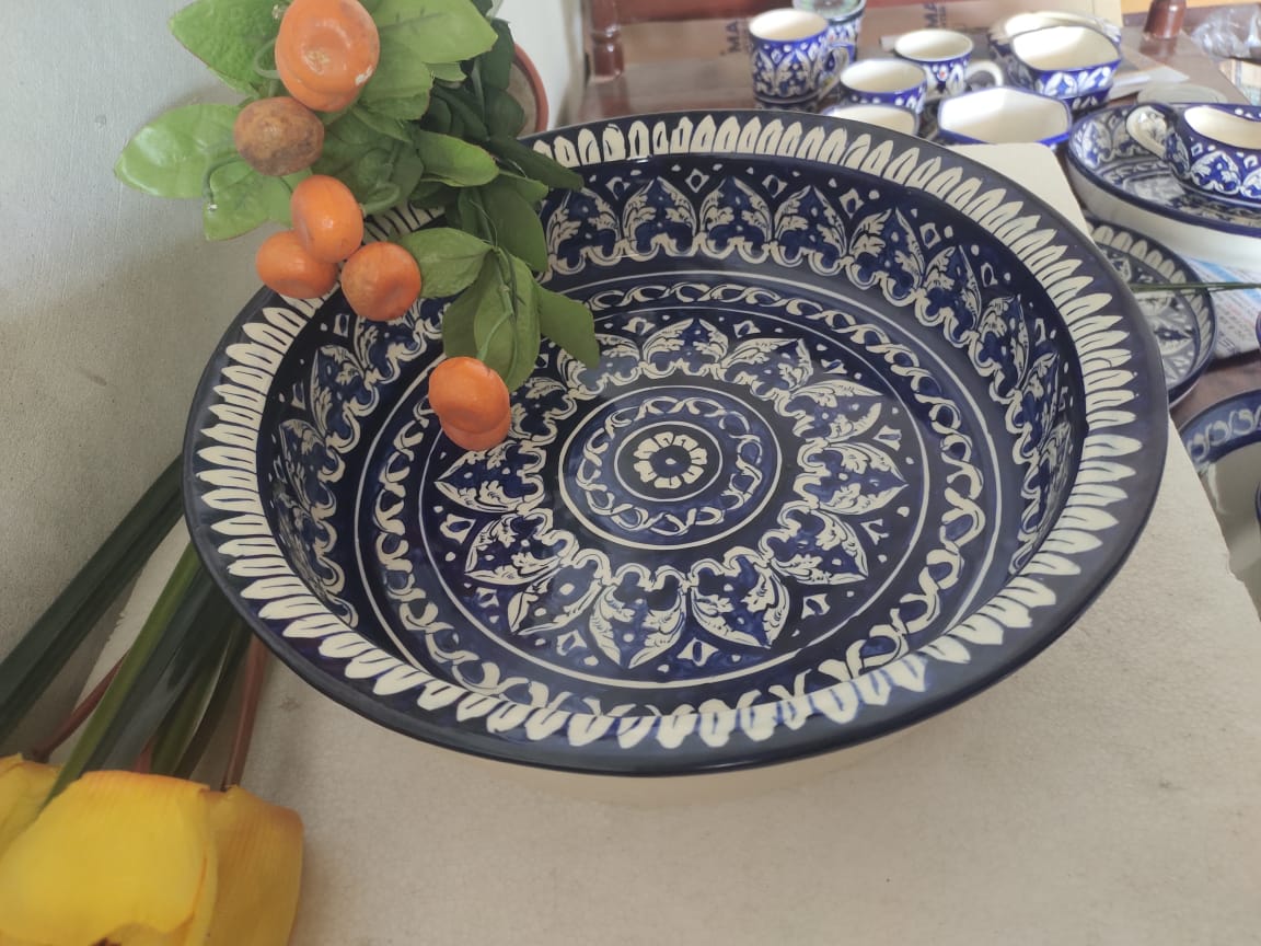 Ceramic Handmade Fruit Bowl | Size 15 inch