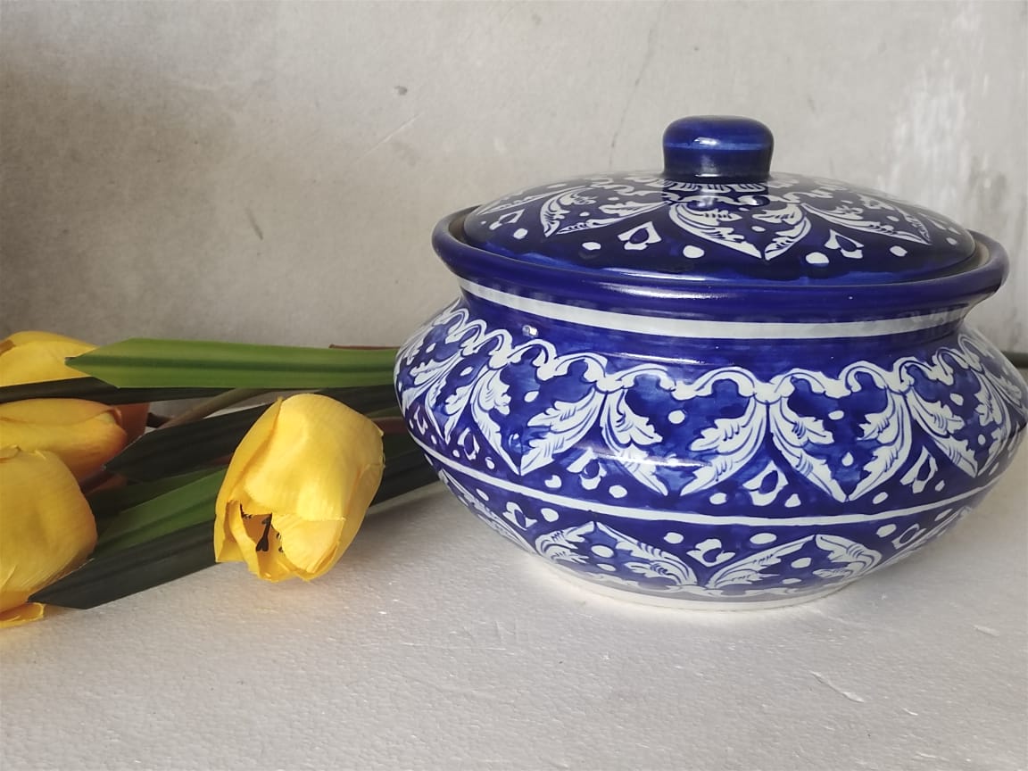 Ceramic Handmade Handies & Pots with Cover - Large Size 8 inch