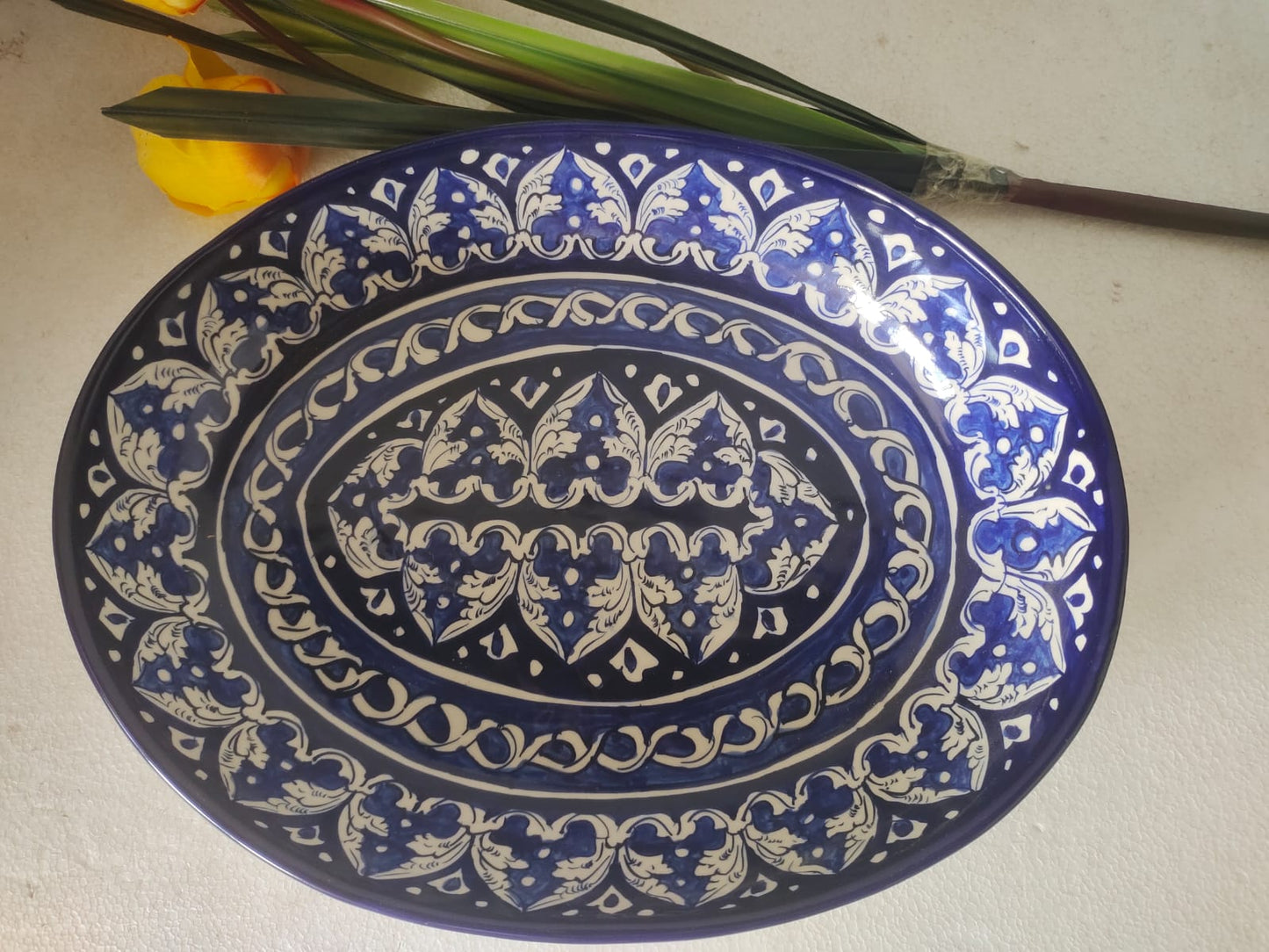 Ceramic Oval Rice Dish Platters | Size 16 inch