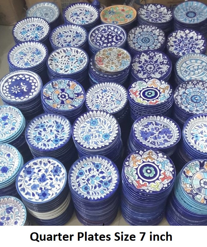 Ceramic Handmade Quarter Plates | Size 7 inch