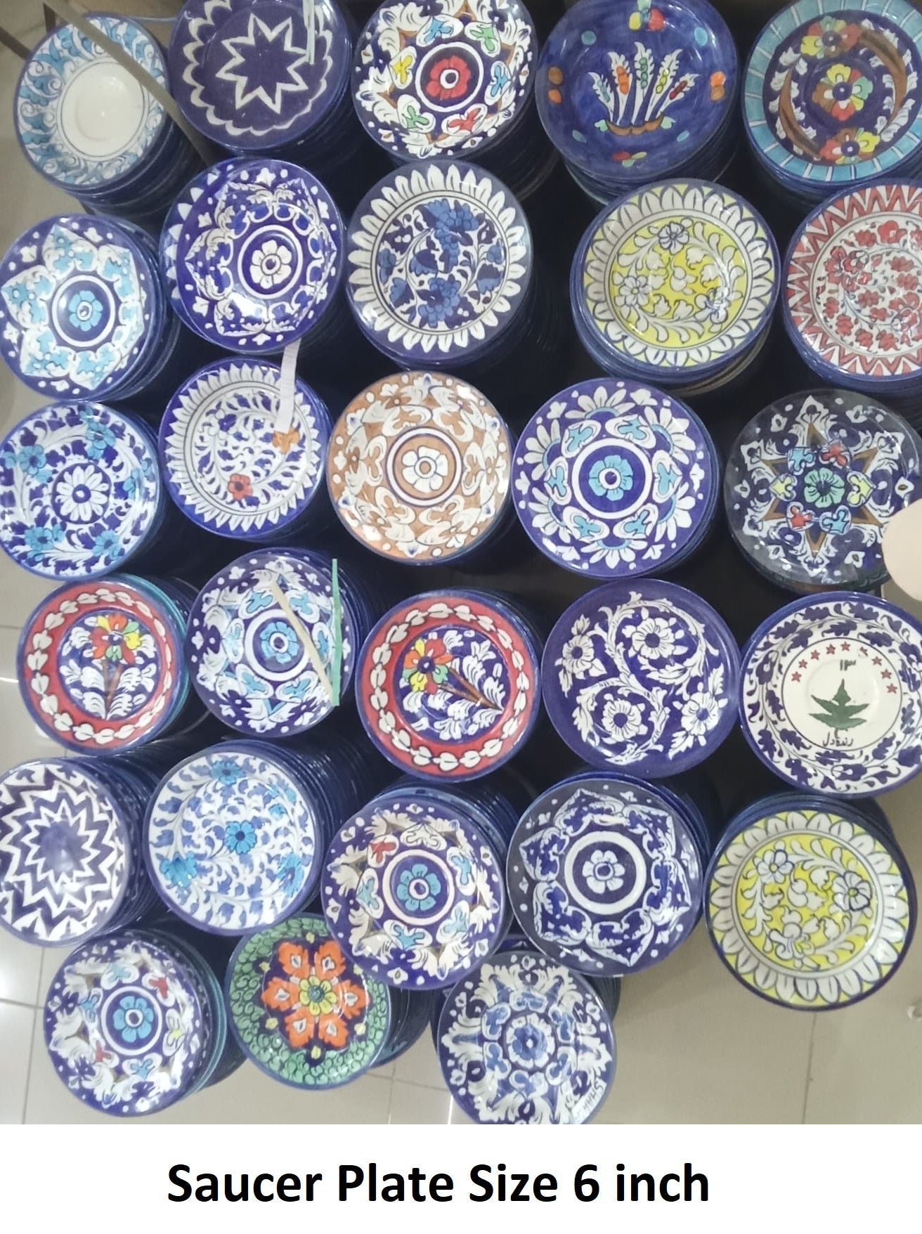 Customized Handmade Ceramic Saucer Plates | 6 inch size