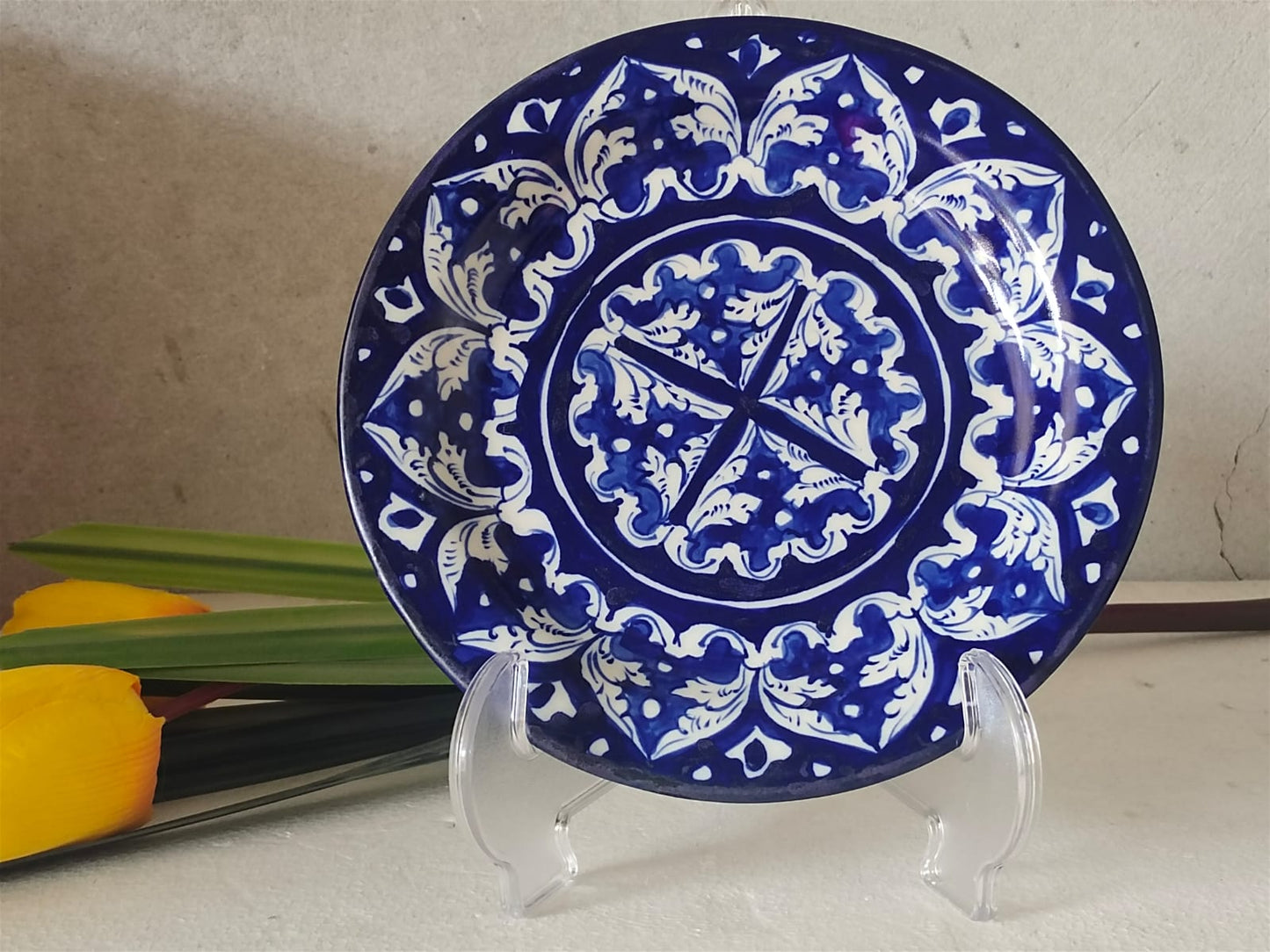 Ceramic Handmade Half Plate | Size 8 Inch