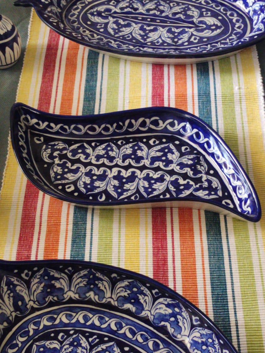 Ceramic Handmade Leaf Platter Dish
