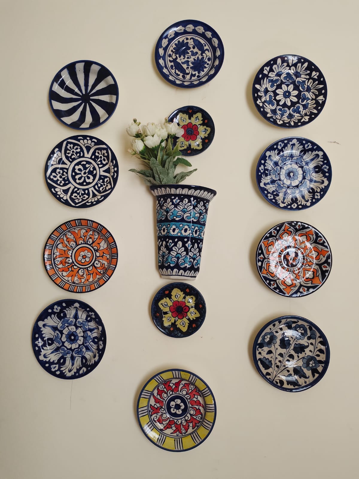 Wall Hanging Plates | Wall Art | 13 plates set
