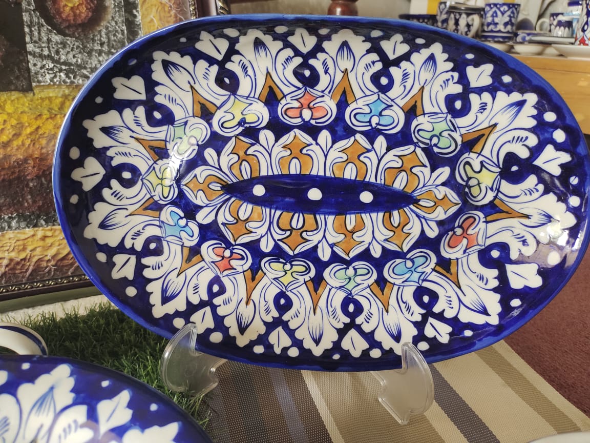 Ceramic Handmade Rice Dish Platter | TRD MULTI | OVAL SHAPE