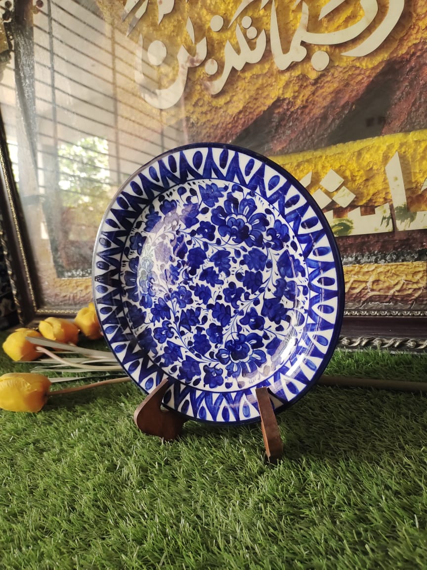 Ceramic Handmade Deep Plates | Size 09 inch | Design Serina