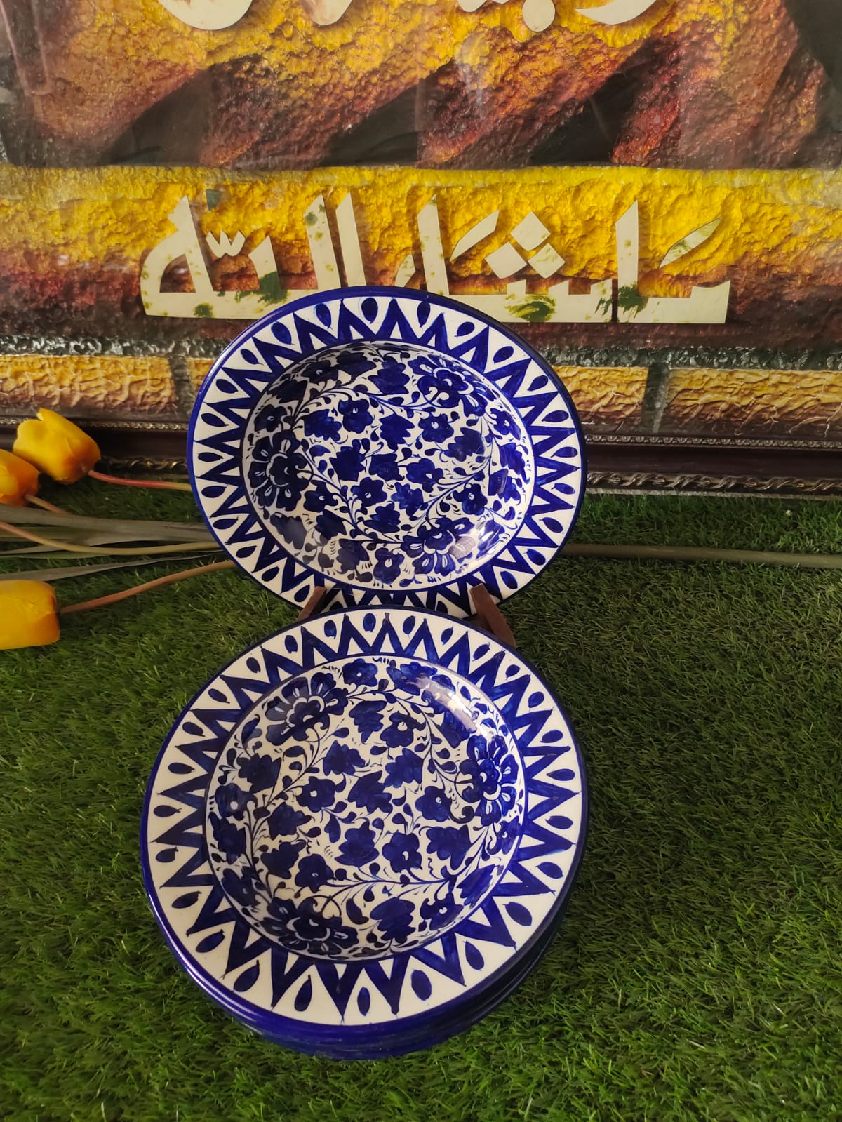 Ceramic Handmade Deep Plates | Size 09 inch | Design Serina