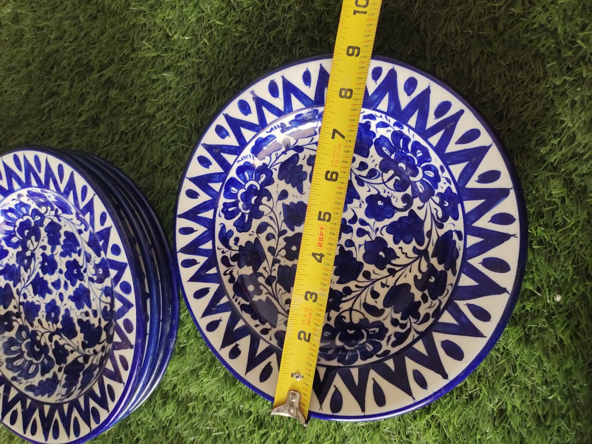 Ceramic Handmade Deep Plates | Size 09 inch | Design Serina