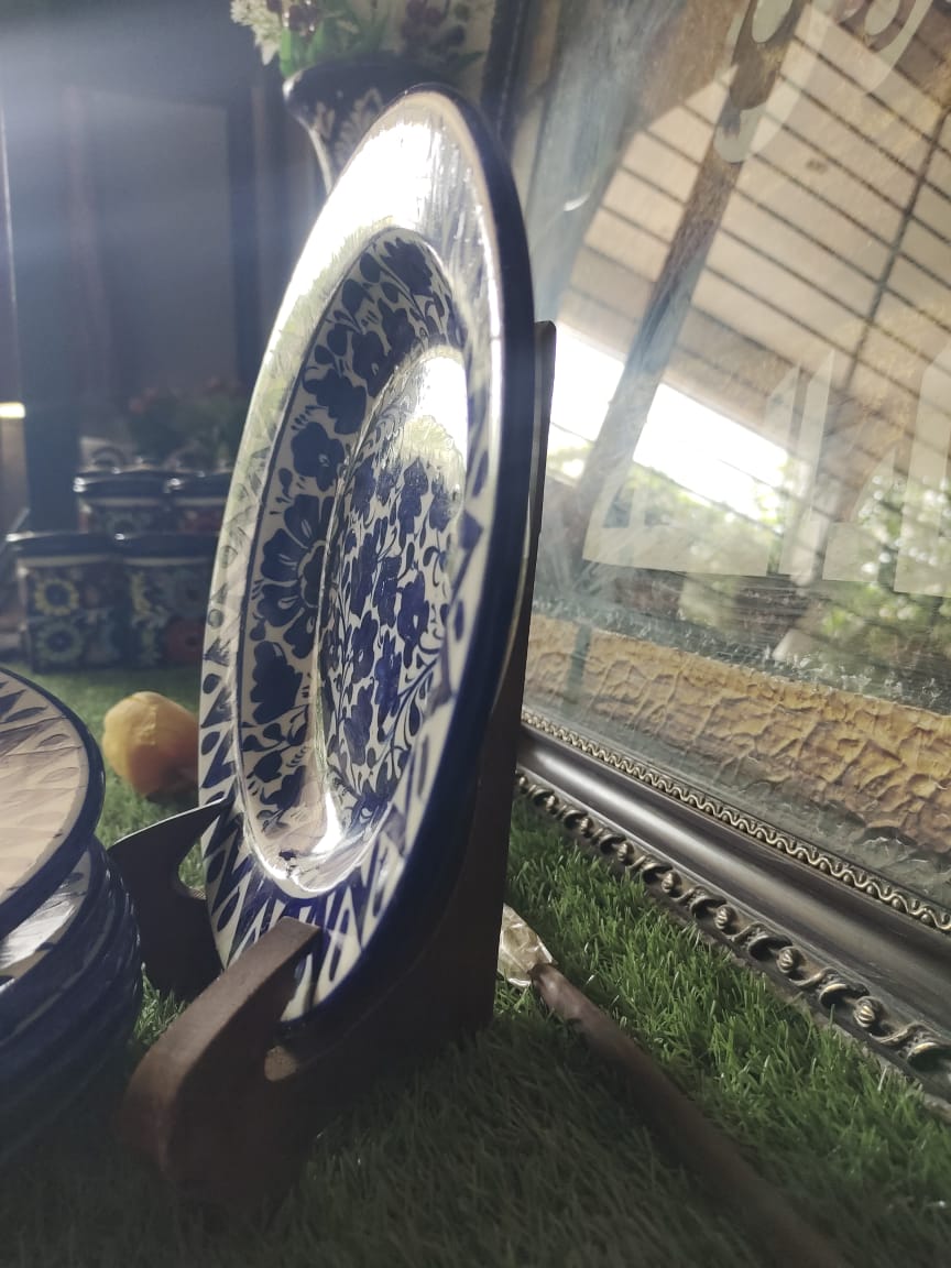 Ceramic Handmade Deep Plates | Size 09 inch | Design Serina