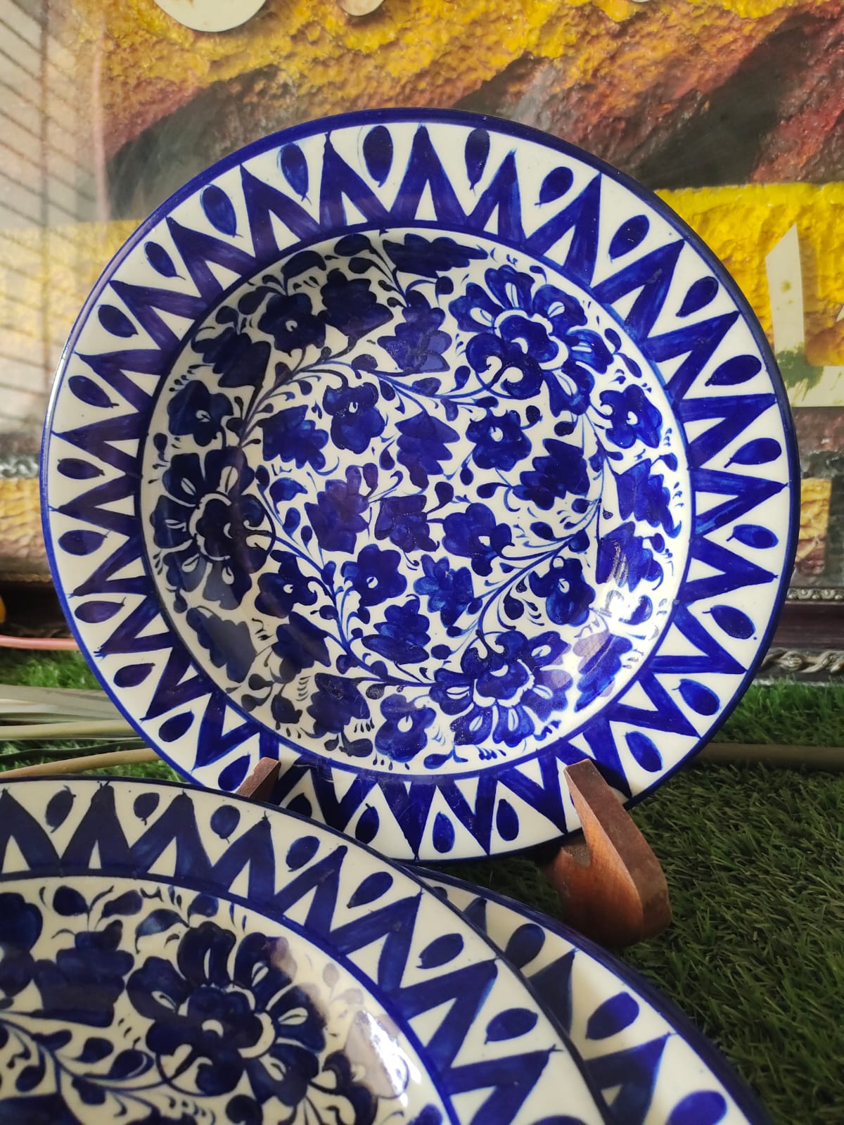 Ceramic Handmade Deep Plates | Size 09 inch | Design Serina