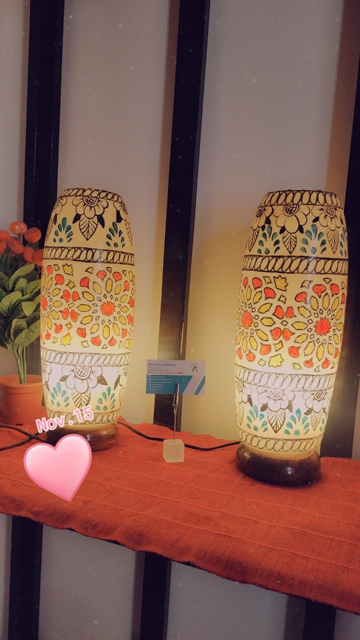 Camel Skin Lamp Handmade | Size 16 inch