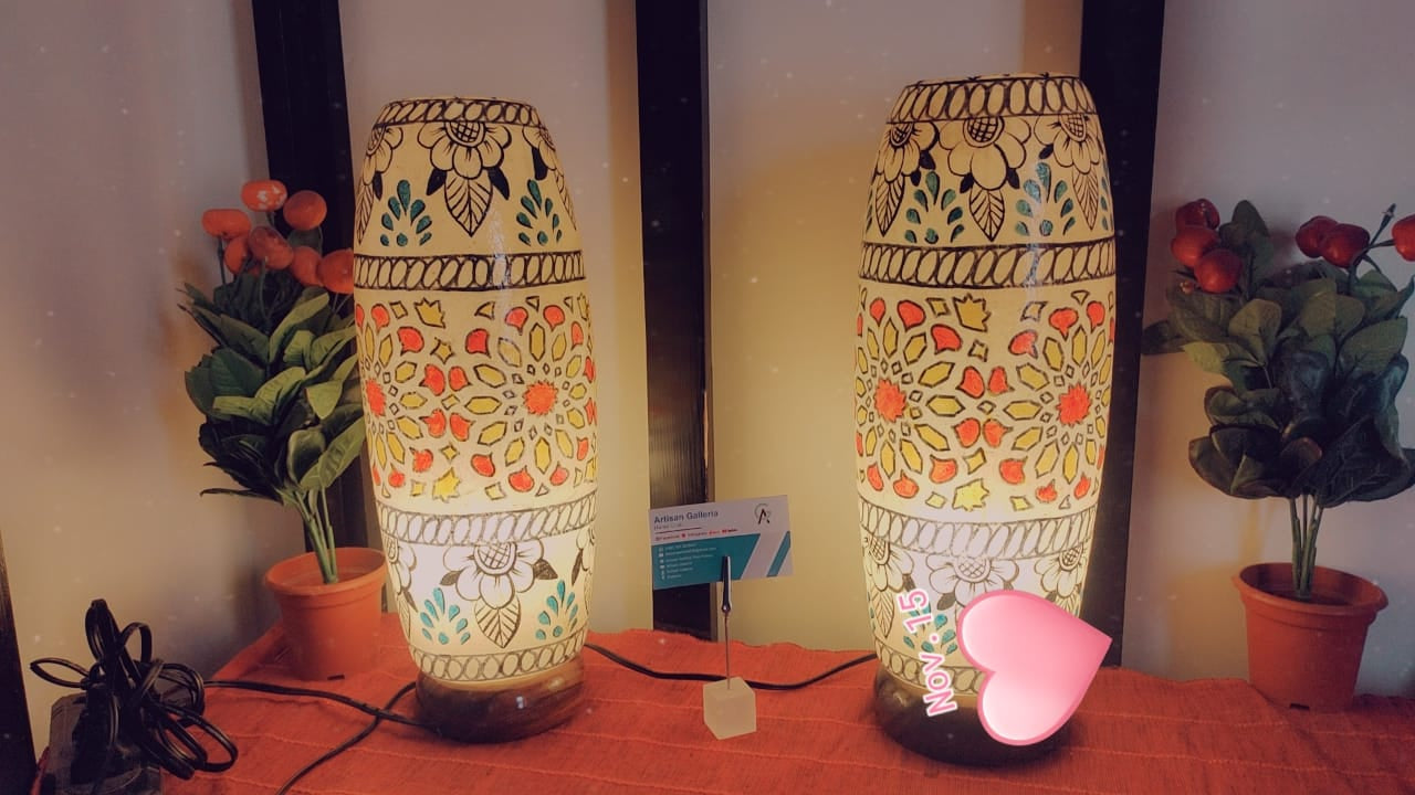 Camel Skin Lamp Handmade | Size 16 inch