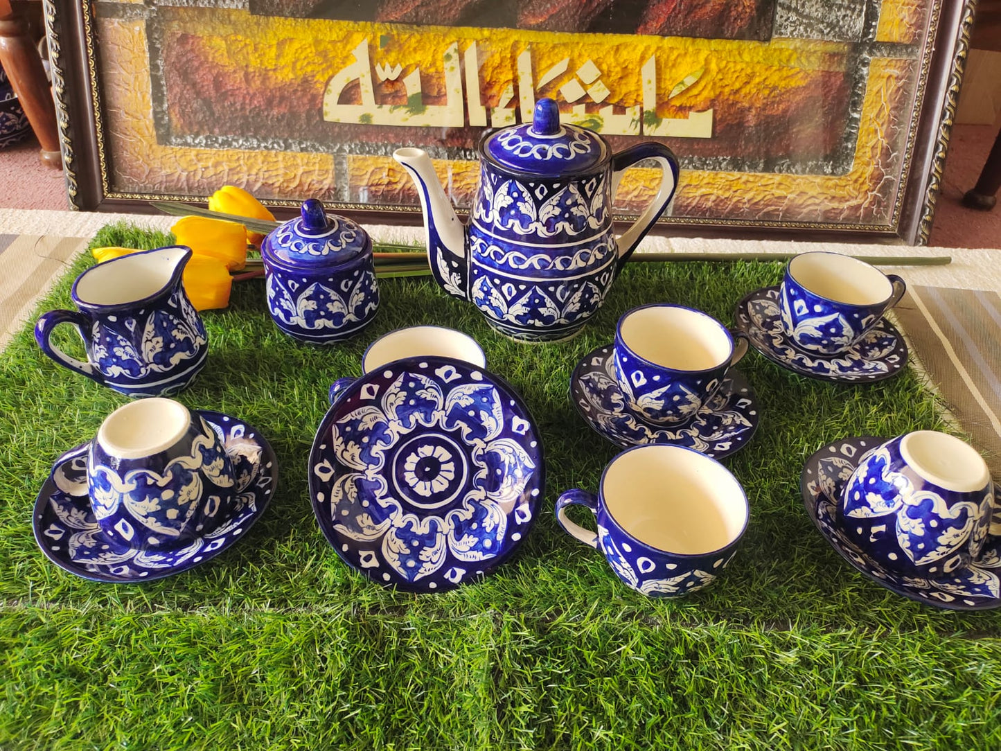Handmade Ceramic Tea Set | Quantity 15 pcs | Ghauri Design