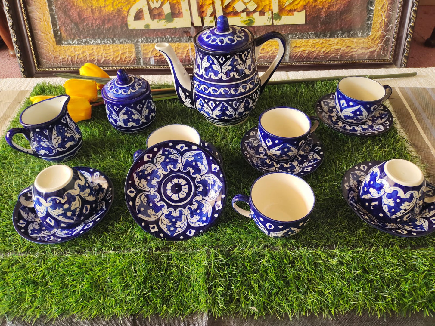 Handmade Ceramic Tea Set | Quantity 15 pcs | Ghauri Design