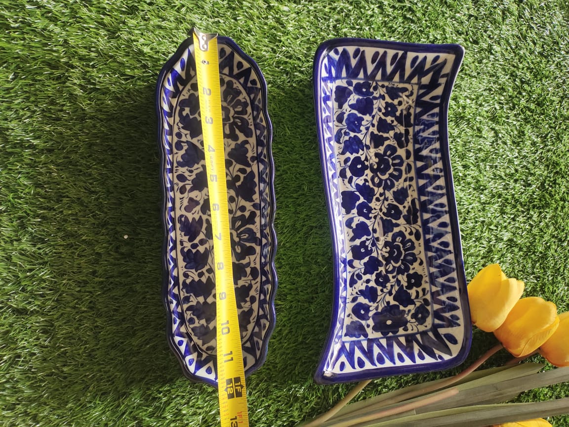 Ceramic Handmade Leaf Platters | Serving Dishes | Kabab Dish | Bundle Deals