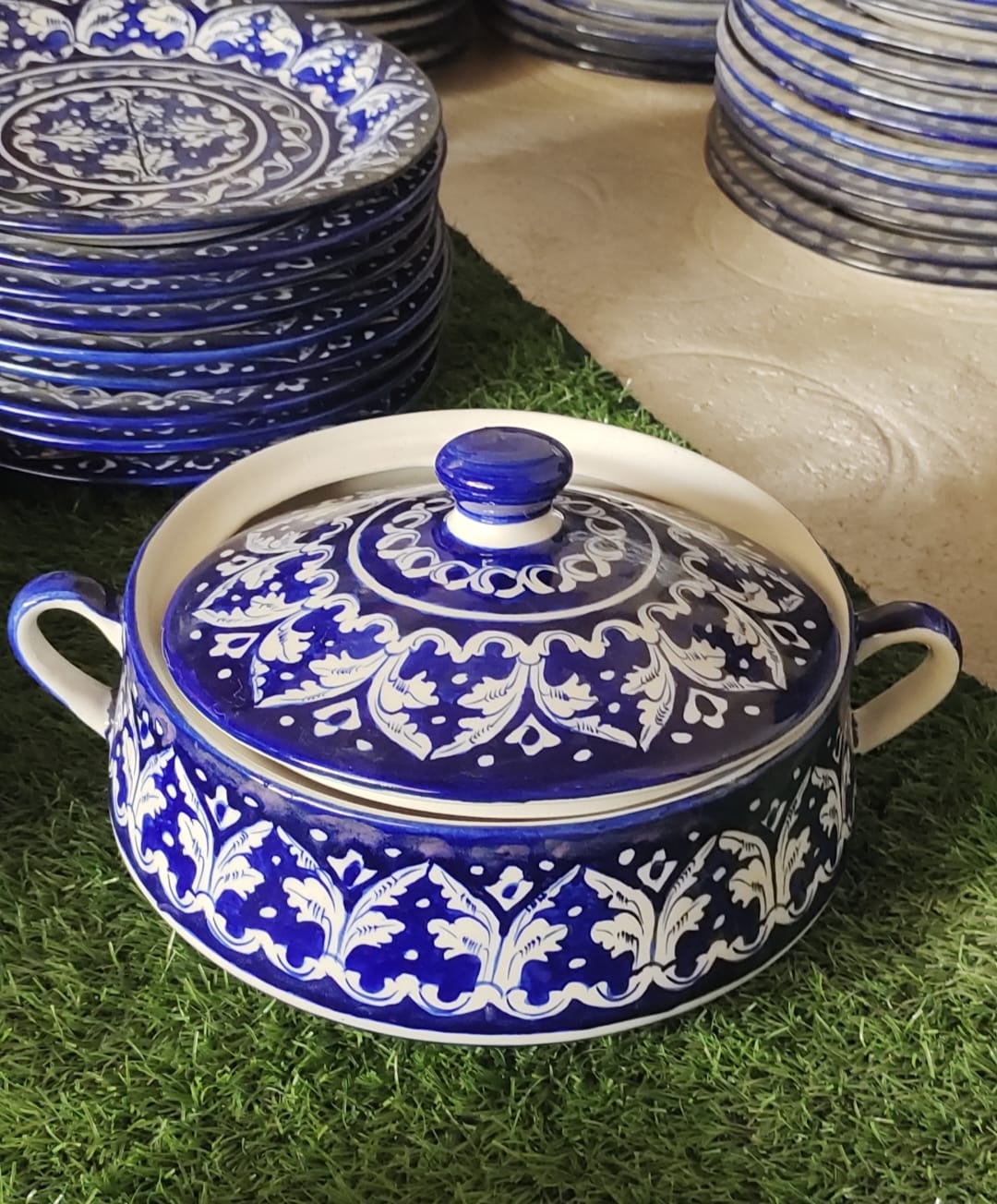 Ceramic Handmade Salan Donga | Salan Cover Bowl| Size Large