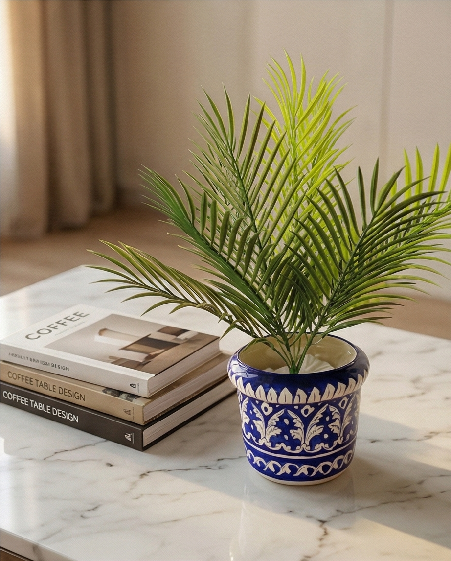 Ceramic Handmade Blue Pottery Planter Size 6.5 🎁