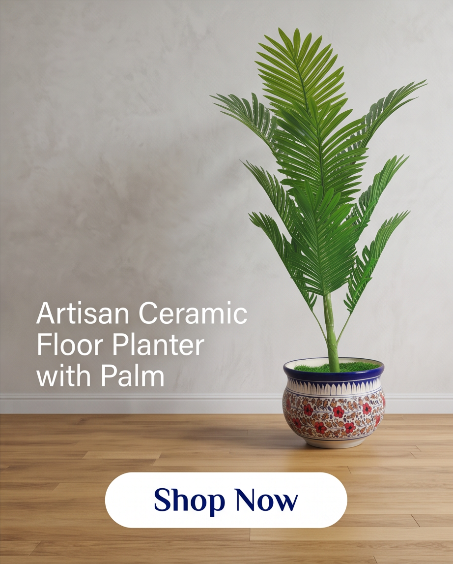 Ceramic Handmade Customized Floor Planter with Plant🎁