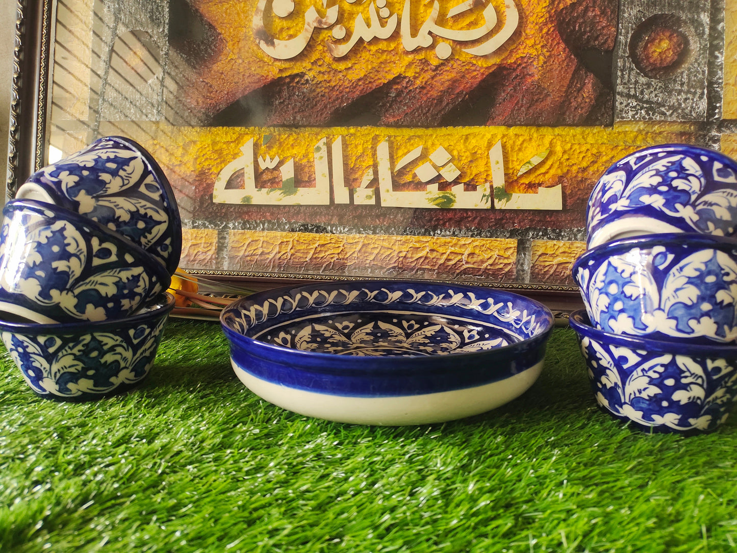 Ceramic Handmade Serving Bowls Set | Dessert Bowls Set | Soup Set | Qty 7 Pcs