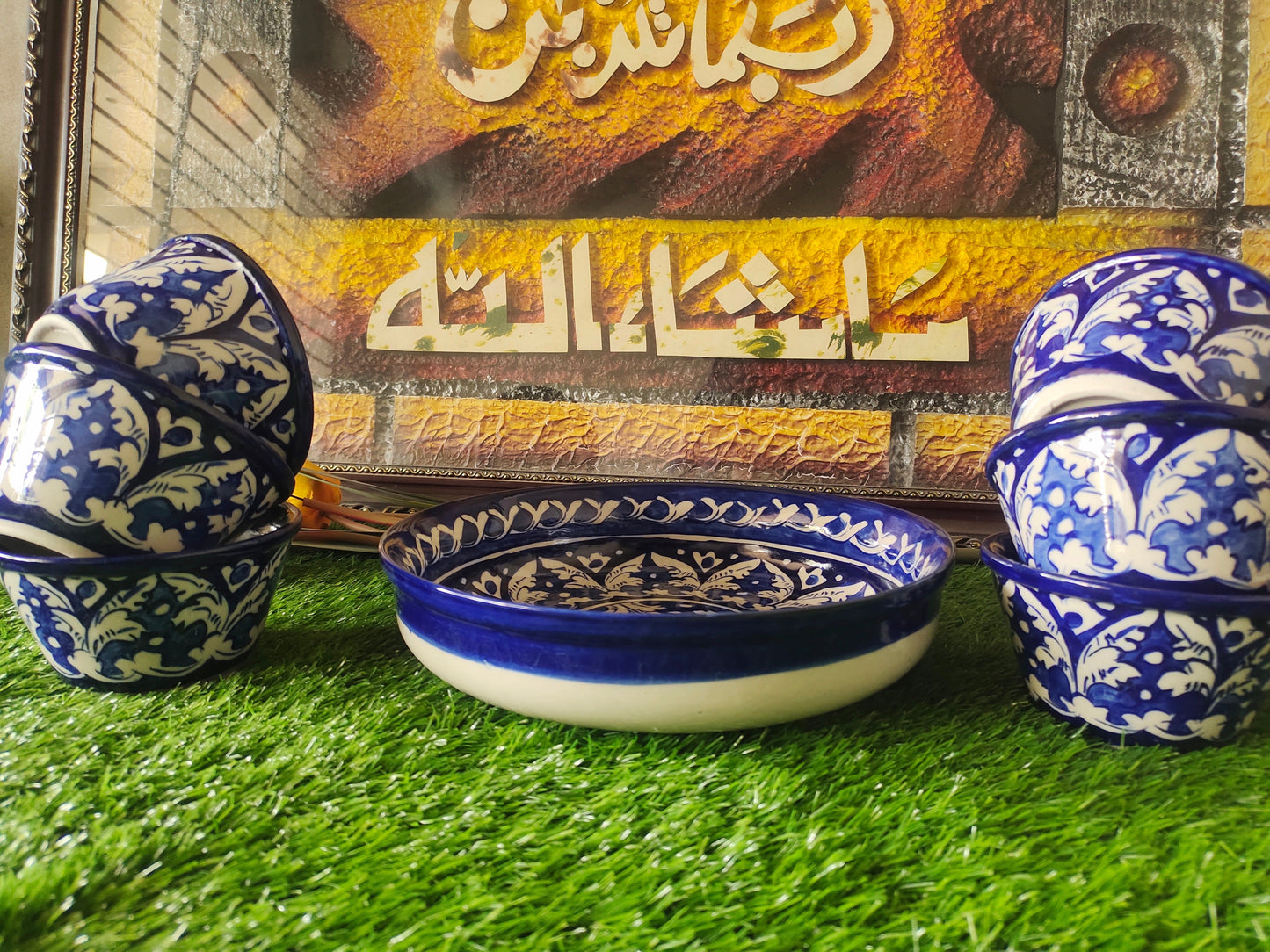 Ceramic Handmade Serving Bowls Set | Dessert Bowls Set | Soup Set | Qty 7 Pcs