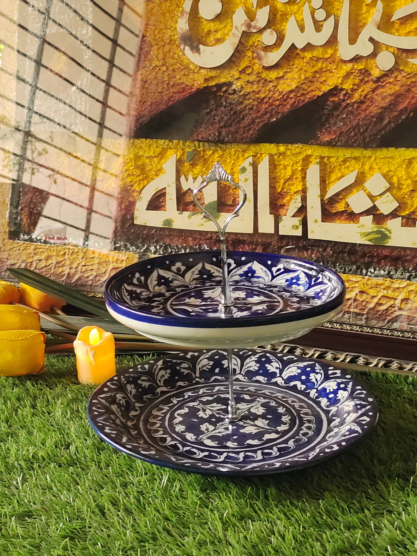 Ceramic Handmade 2 Tires Cake Set