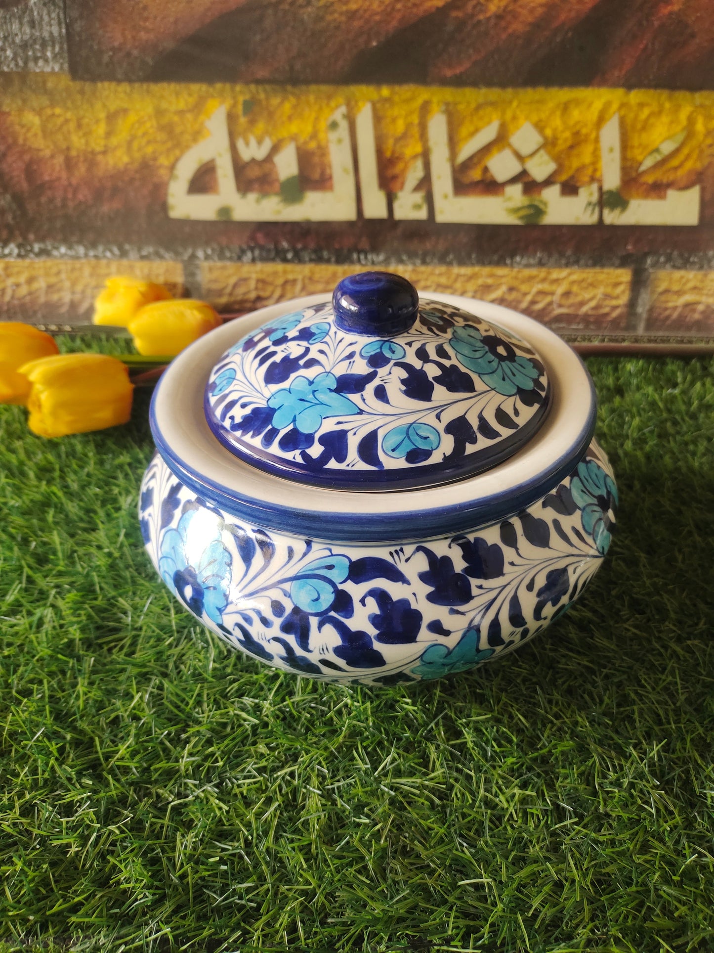 Ceramic Handmade Blue Pottery Handmade Ceramic Handi | Multani Design