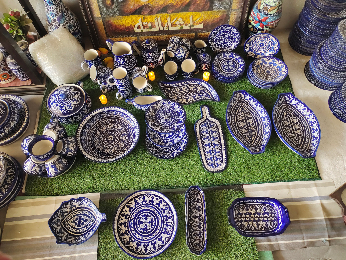 Ceramic Handmade Customized Dinner Set | 8 Men set | 75 Pcs