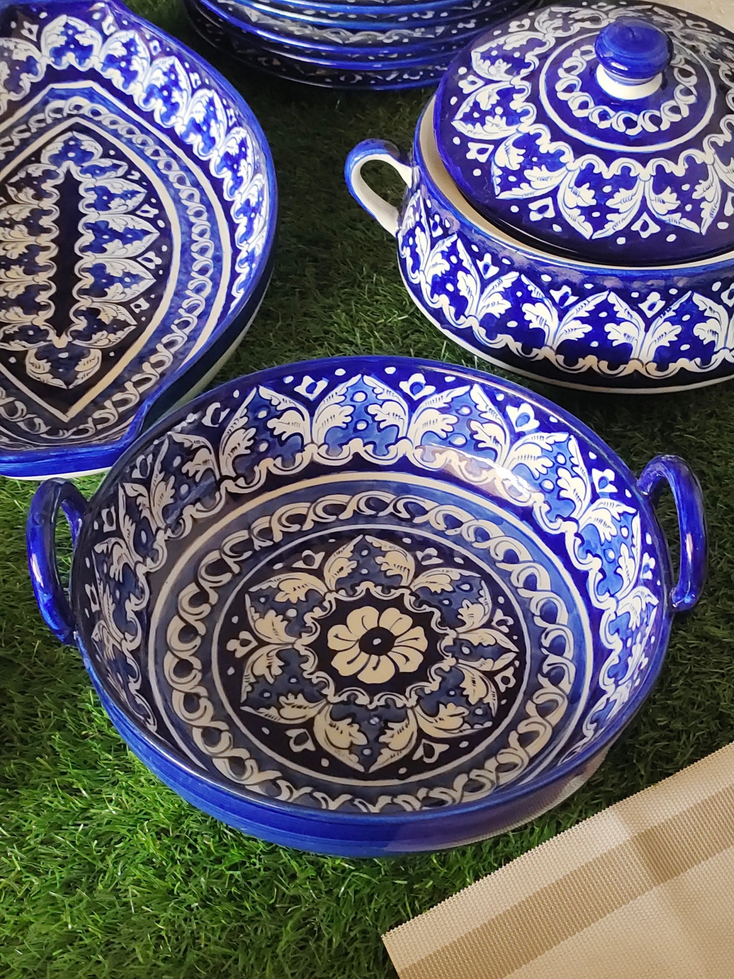 Ceramic Handmade Dinner Set | 10 Men Set | 40 Pcs | Ghauri Design