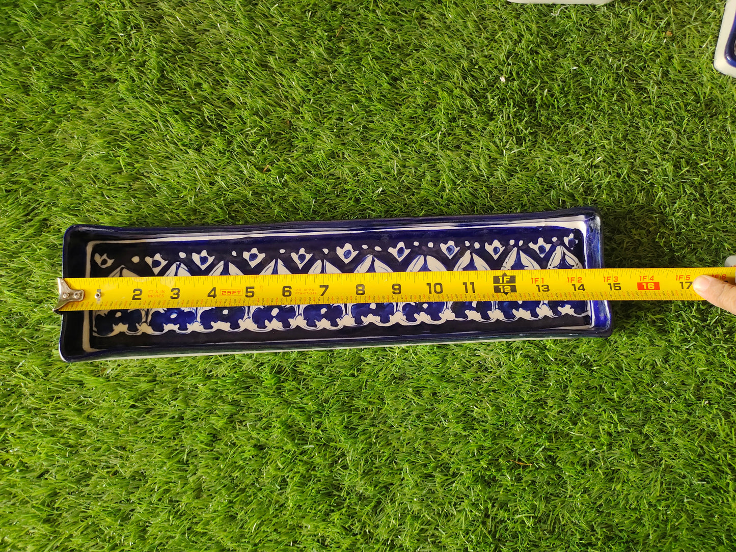 Ceramic Handmade Kabab Dish Long | Size 15 inch