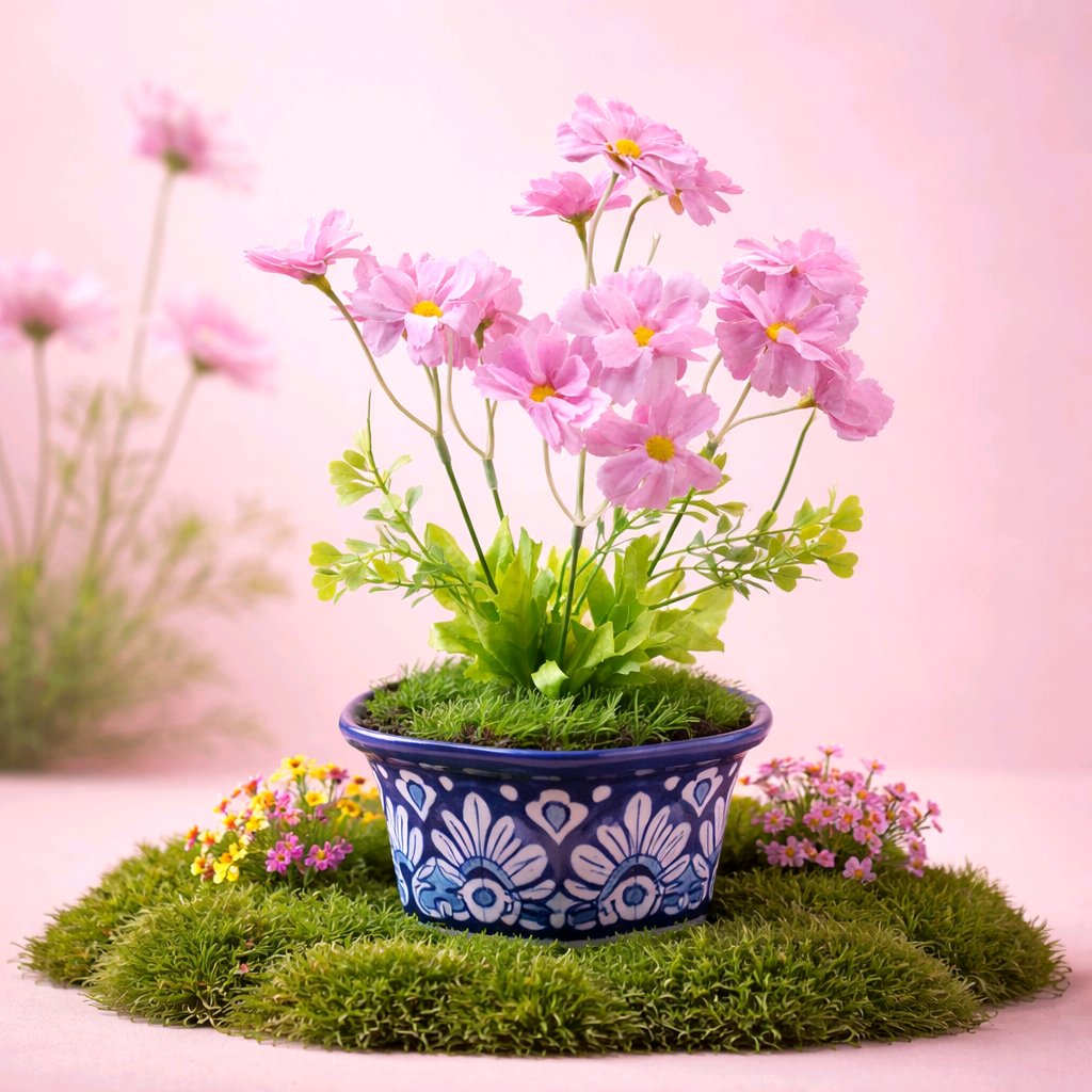 Ceramic Handmade Blue Pottery Planter Gift🎁