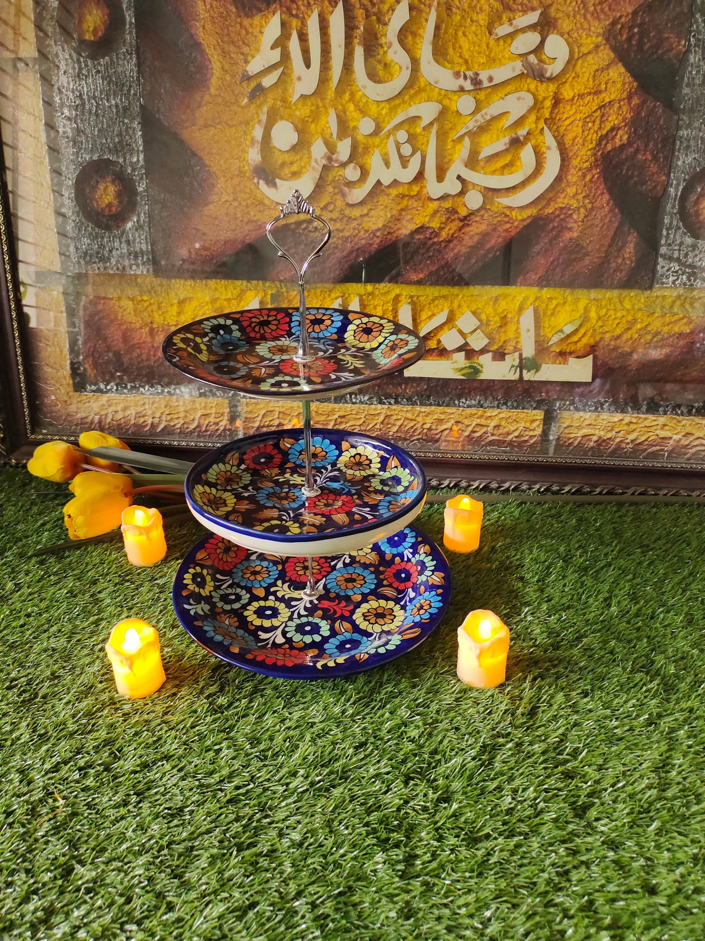 Ceramic Handmade Customized 3 tier Cake Stand Set | Organizer | J Design