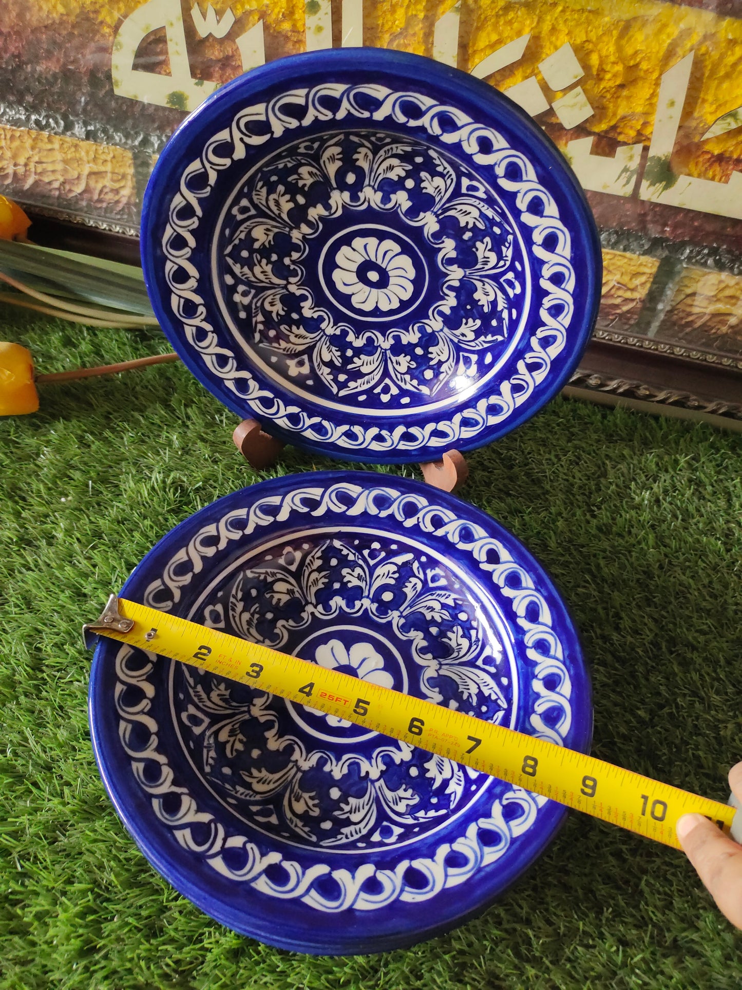Ceramic Handmade Deep Plates | Size 09 inch | Design Ghauri