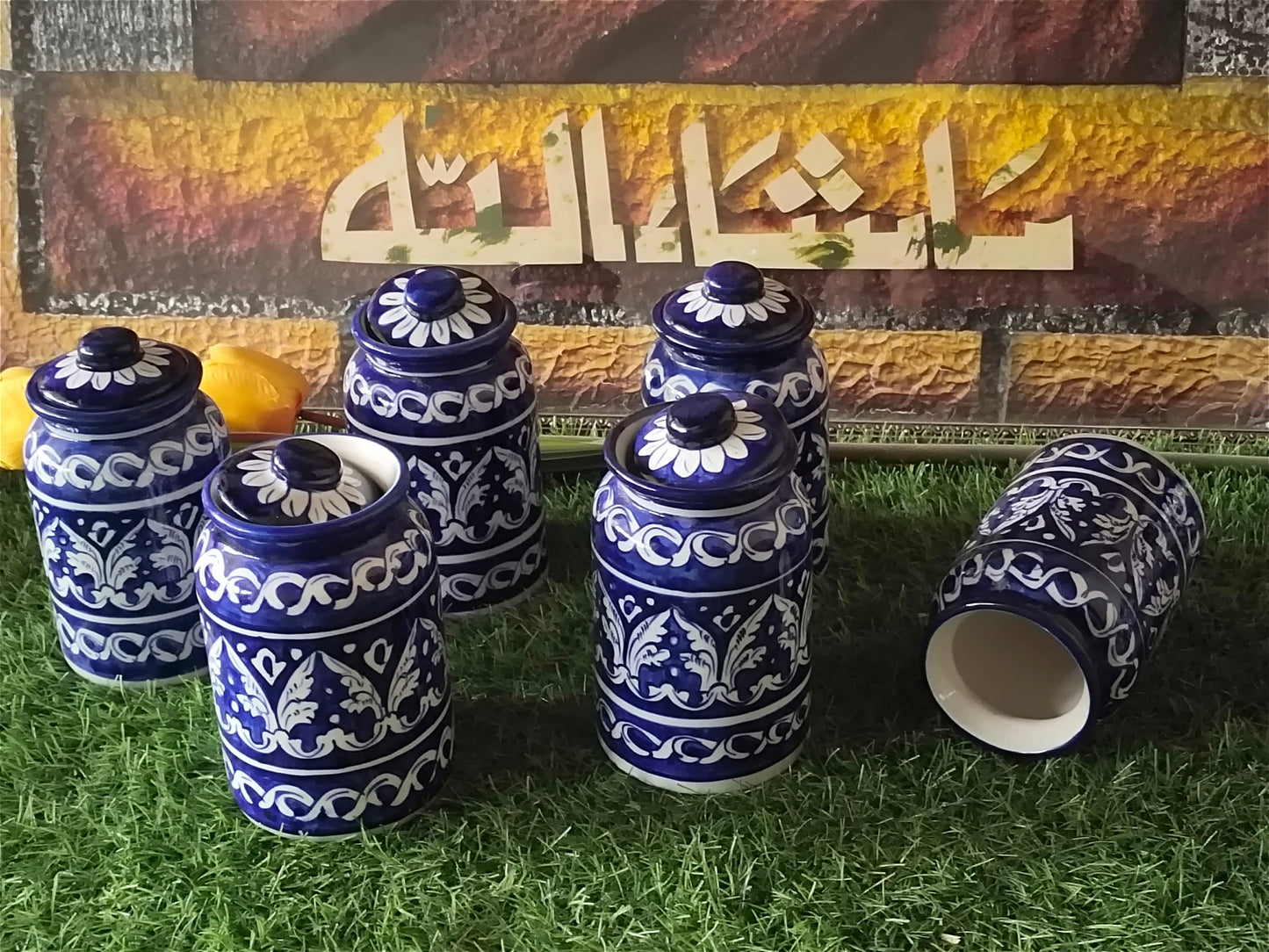 Handmade Cover Jar| Spice Jar | Pickle Jar | Size 6-7 inch approx.