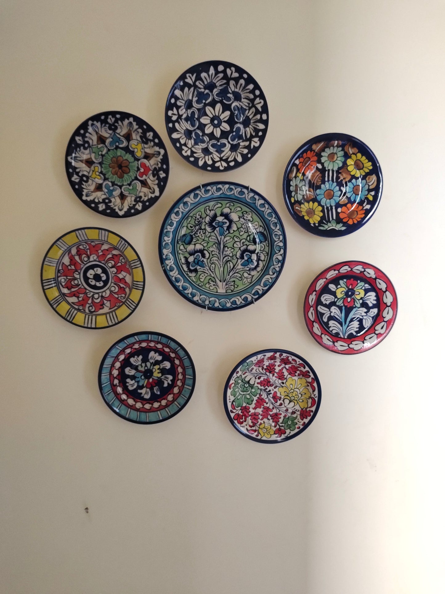 Ceramic Handmade Wall Hanging Art | Wall Art | 8 Pcs Set