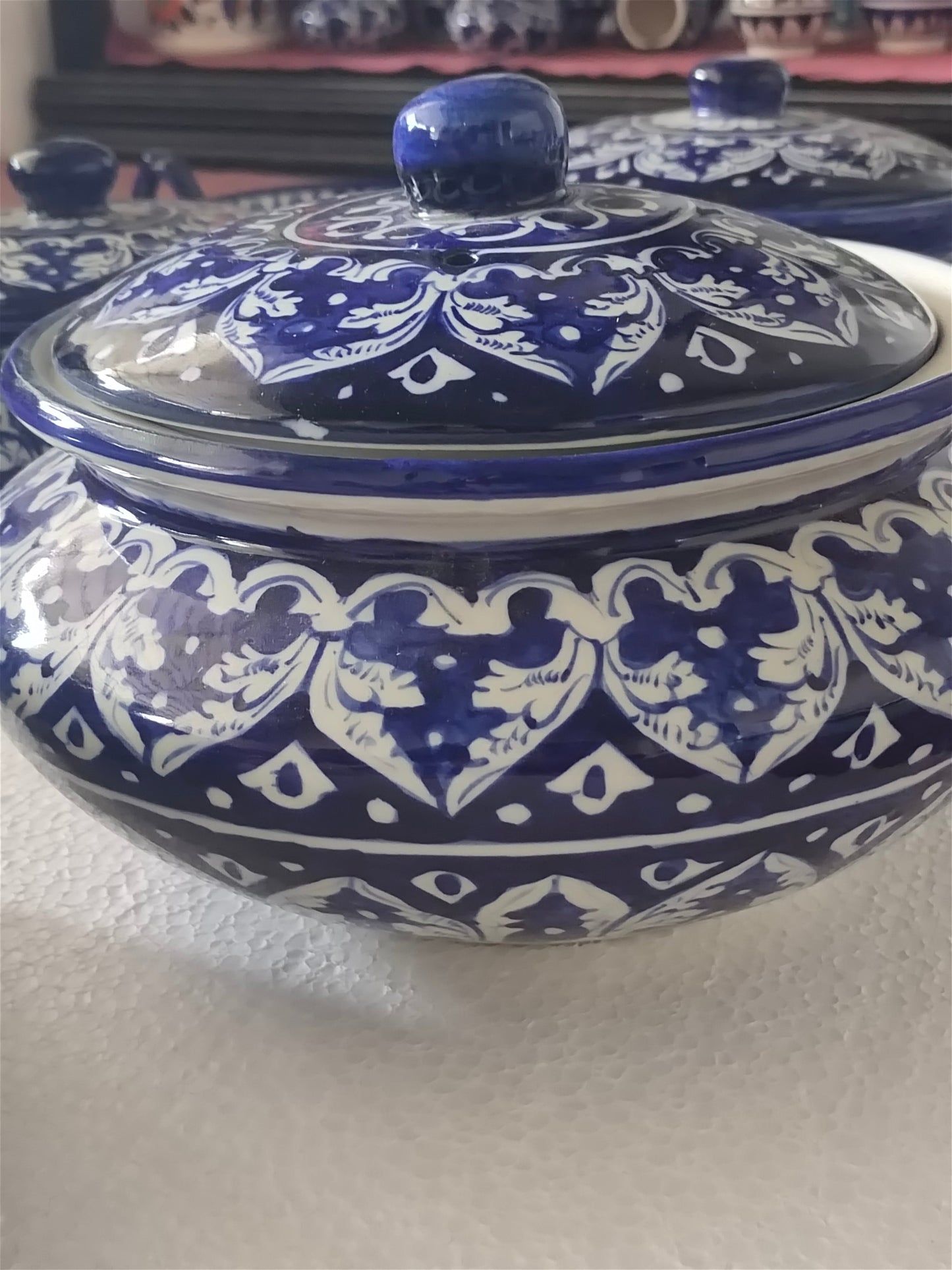 Ceramic Handmade Handies & Pots with Cover - Large Size 8 inch