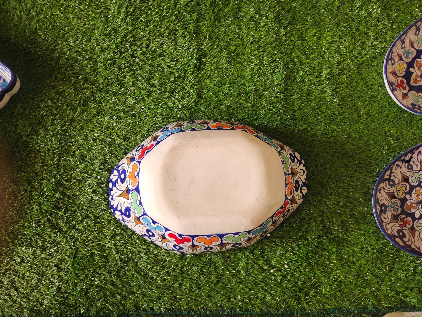 Ceramic Handmade Fruit Bowl Multi TRD | Size 15 inch