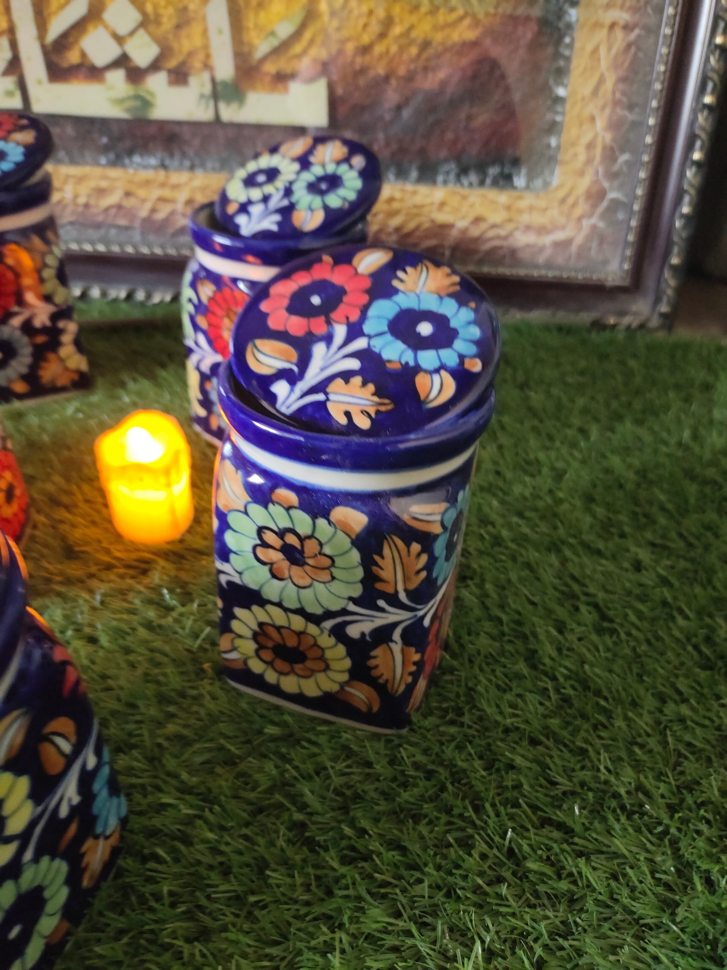 Ceramic Handmade Cover Jar | Pickle Jar | Size 6 - 7 inch
